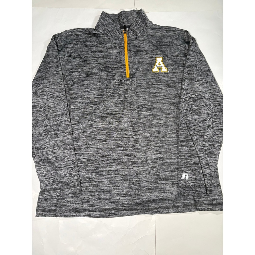 Russell Athletic Appalachian State Mountaineers 1/4 Zip Pullover Large Gray